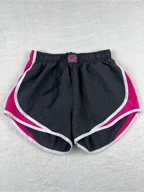 Nike Tempo Running Shorts Textured Black Pink Trim Athletic Size M